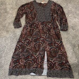 Women’s long sleeve button front dress